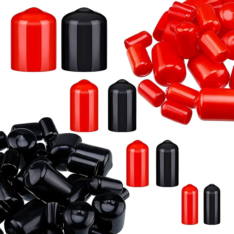 BOXONLY 40mm Screw Thread Protectors - 4 Pack, Black PVC Rubber End Caps For Bolts, Pipes, Furniture Legs - View #6