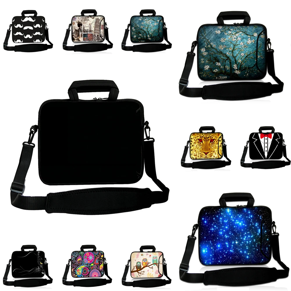 

Funda Notebook Accessories Neoprene 10/12/13.3/14.2/15.3/15.6 Inch Laptop Case PC Messenger Handbag Briefcase W.Shoulder Strap