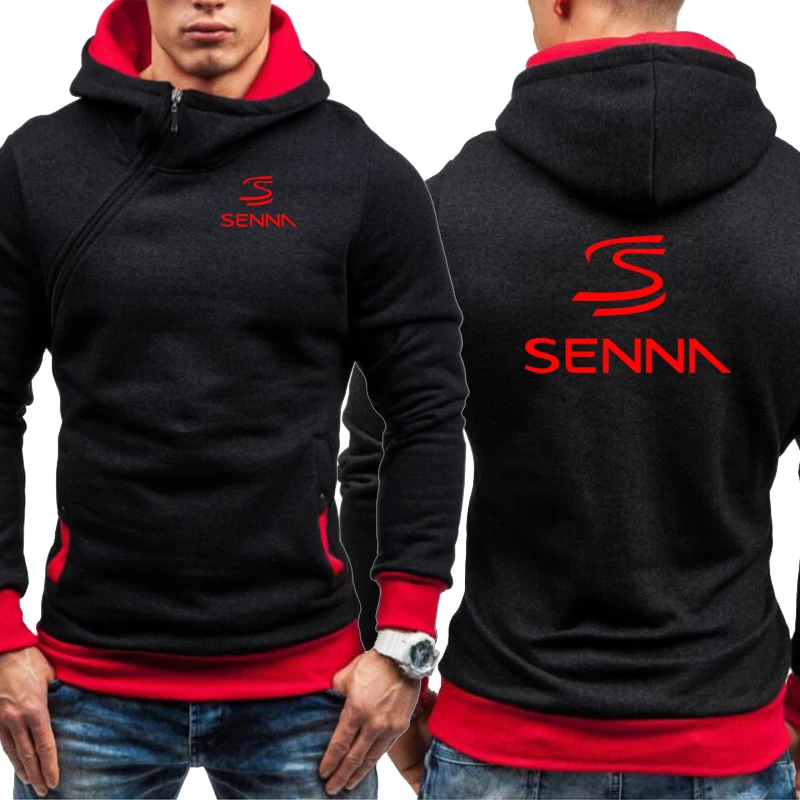 Felpa Con Cappuccio Da Uomo Di Alta Qualità Senna Logo Print Giacca Con Cappuccio Felpa In Pile Pullover Outwear Casual Maschile Streetwear