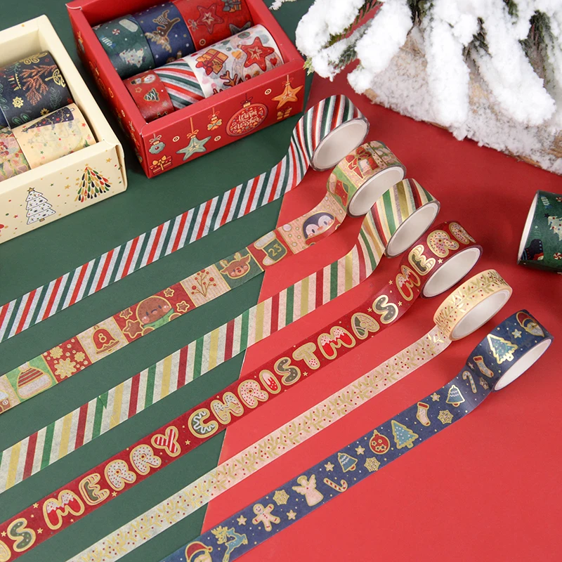

Набор лент, 6/8 шт., с надписью "Merry Christmas"