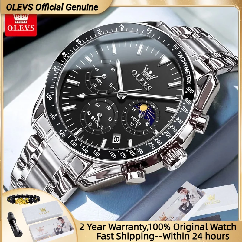 OLEVS Men's Watches Luminous Perpetual Calendar Automatic Multifunction Original