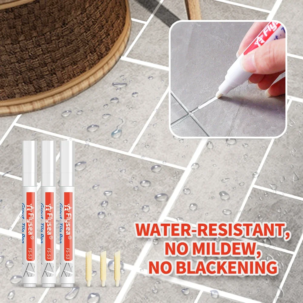 Grout Pen Permanent Tile Wall Grout Restorer White Repair Marker