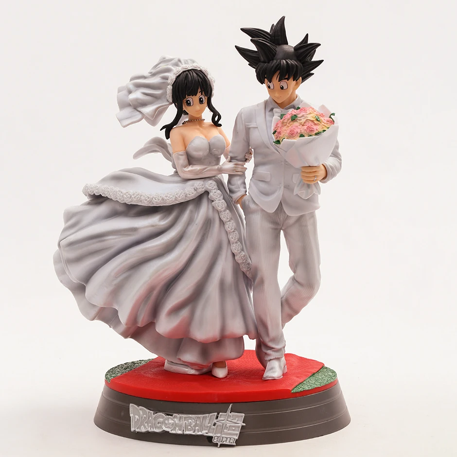 

Dragon Ball Z Goku Chichi Wedding Ver. PVC Figure Model Toy Colletible Statue
