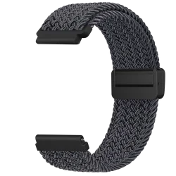 Braided Magnetic Strap - 22mm Adjustable Band for 22mm Universal (Graphite black)