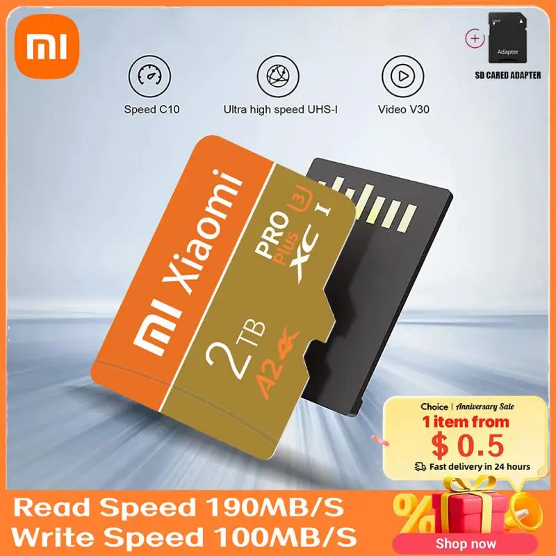 Xiaomi 2Tb Sd Memory Card C10 Micro Tf Sd Card Class10 Sd/Tf Flash Card 128/256/512Gb Mini Sd Card Per Nintendo Switch Phone