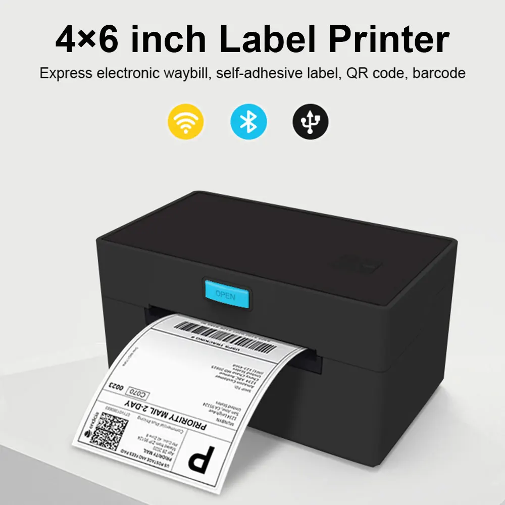 POS 9220 WIFI Shipping Label Printer Address Thermal Label Printer 4X6 Barcode USB Bluetooth LAN High Speed Maker
