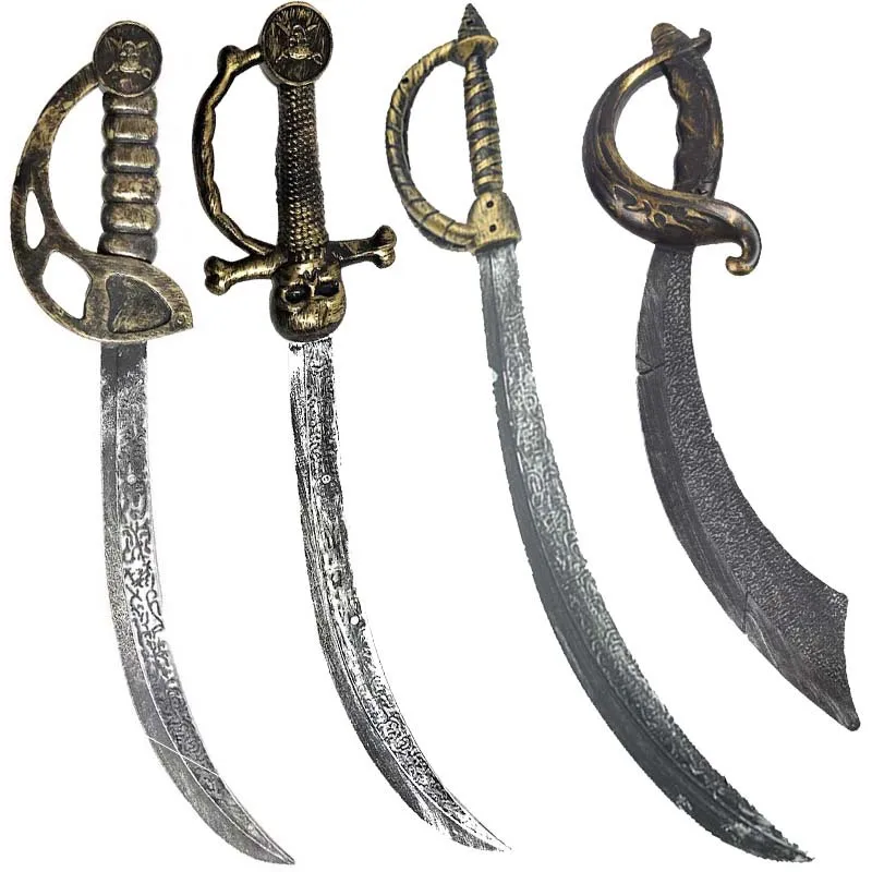 Plastic Skull Pirate Knife Props Ghost Festival Knife Bar Prom Decorations Sword Toys Party Cosplay Props Kids Gift
