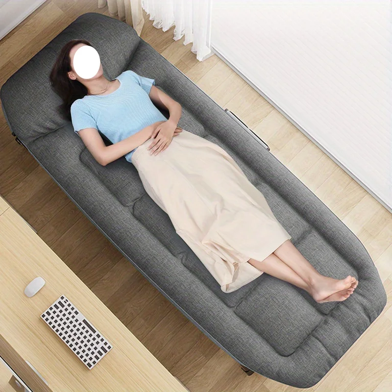 Lit pliant portable et multifonctionnel – Lit de sieste simple et rembourré pour un usage domestique et au bureau