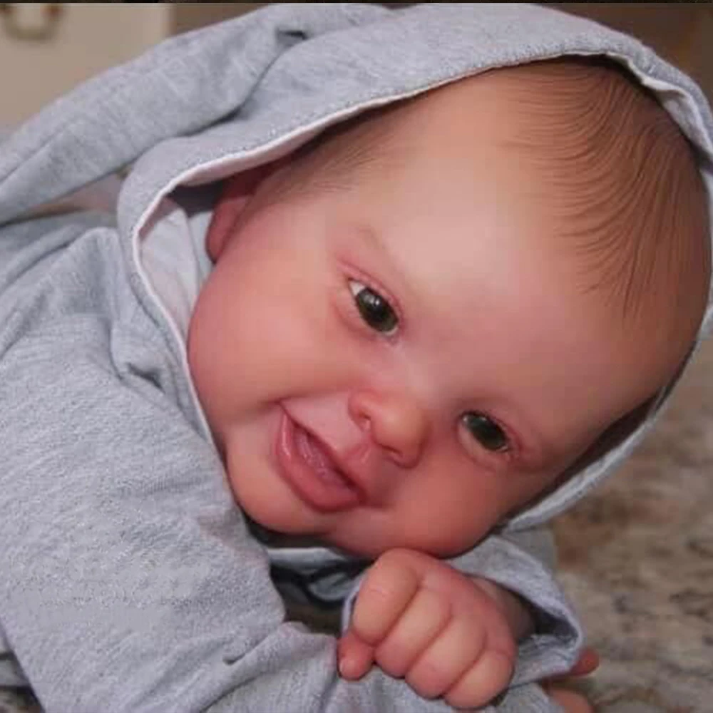 

60 CM 3D Skin Hand Paintes Soft Silicone Reborn Baby Boy Doll Toy For Girl Realistic Cloth Body Lifelike Toddler Art Bebe Gift