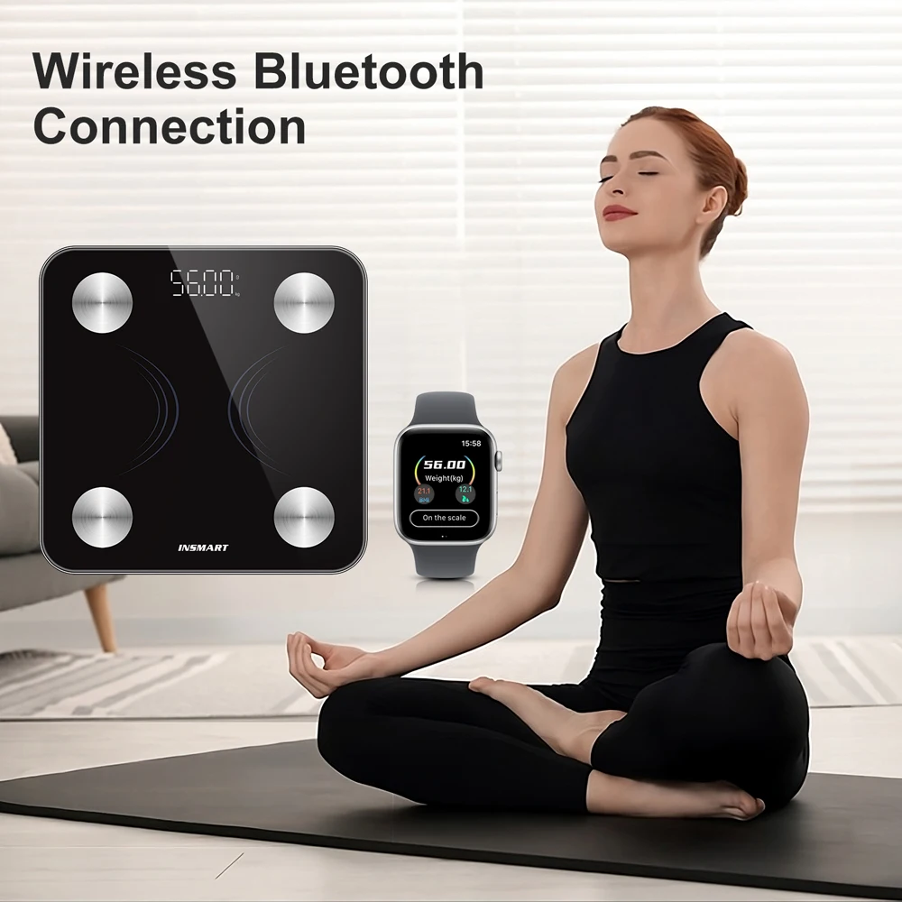 INSMART Digital Weight Scale Bathroom Scale Smart Body Balance Body Fat Professional Electronic Digital Weight