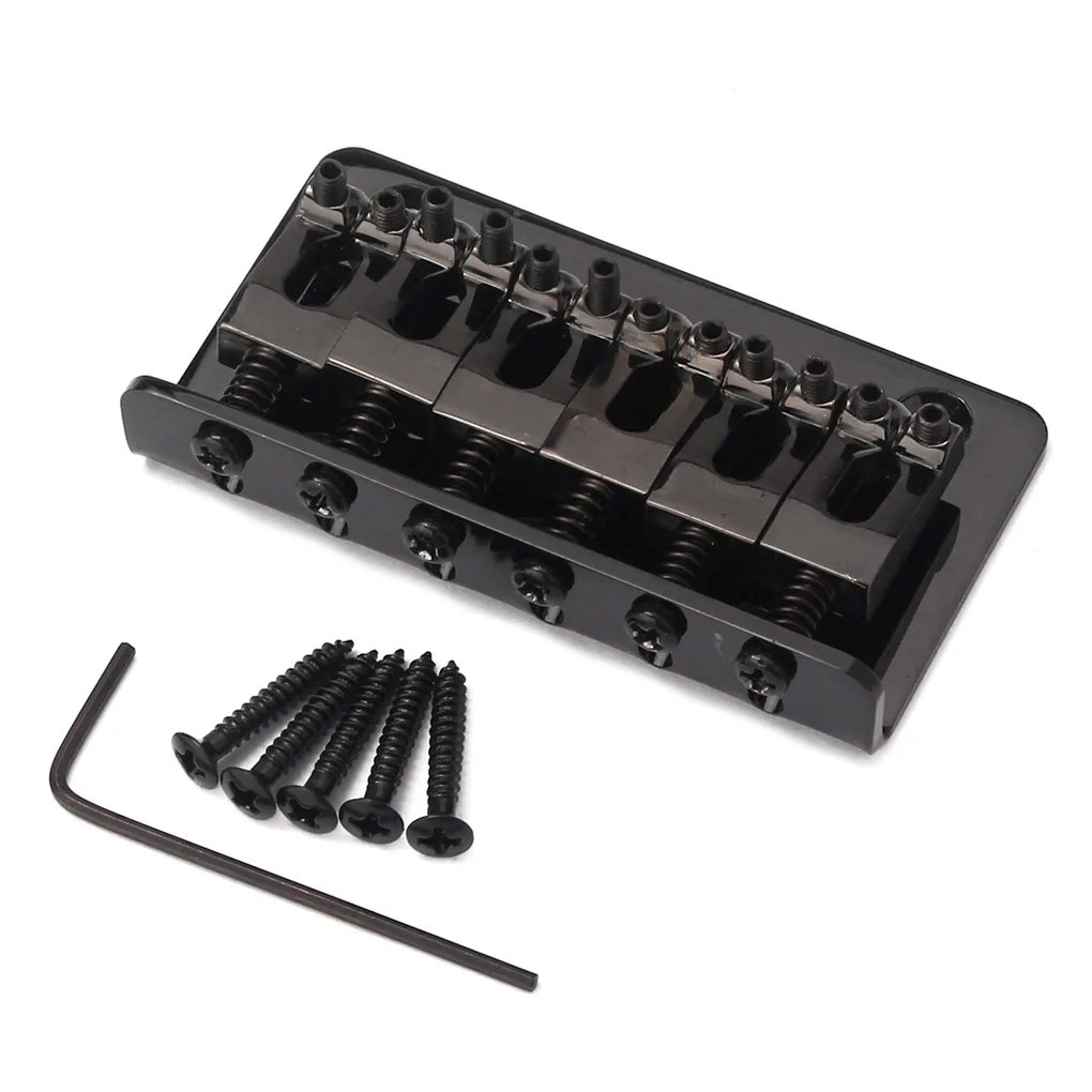Electric Guitar Hardtail Bridge With Screws and Wench 6 Strings