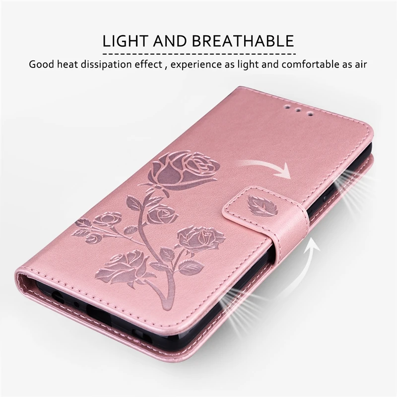 

New Style Rose Leather Flip Cover for Xiaomi Poco X5 Pro M5 M4 Pro X3 Pro X3 NFC M3 Card Wallet Case for Xiaomi Mi 11 11 Lite 10