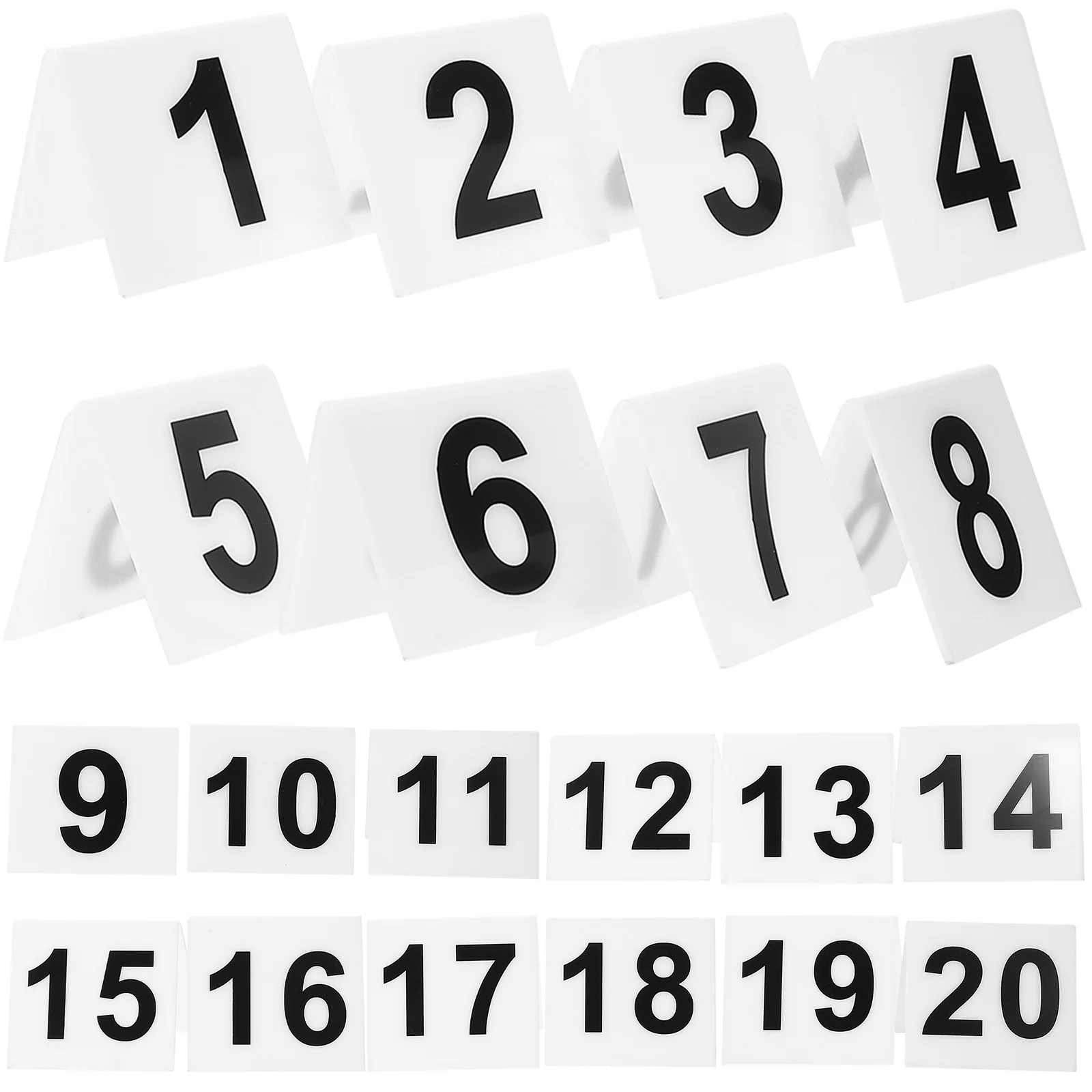 Restaurant Number Plate Evidence Marker Markers Signs Table Numbers Acrylic Decorate 20 Pcs