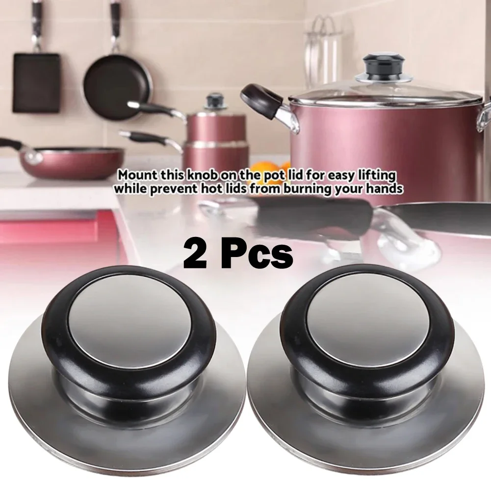 2pcs 5mm-12mm Stainless Steel Lid Knob Universal Replacement Glass Lid Carrying Handle Kitchen Cookware Fixing Handle