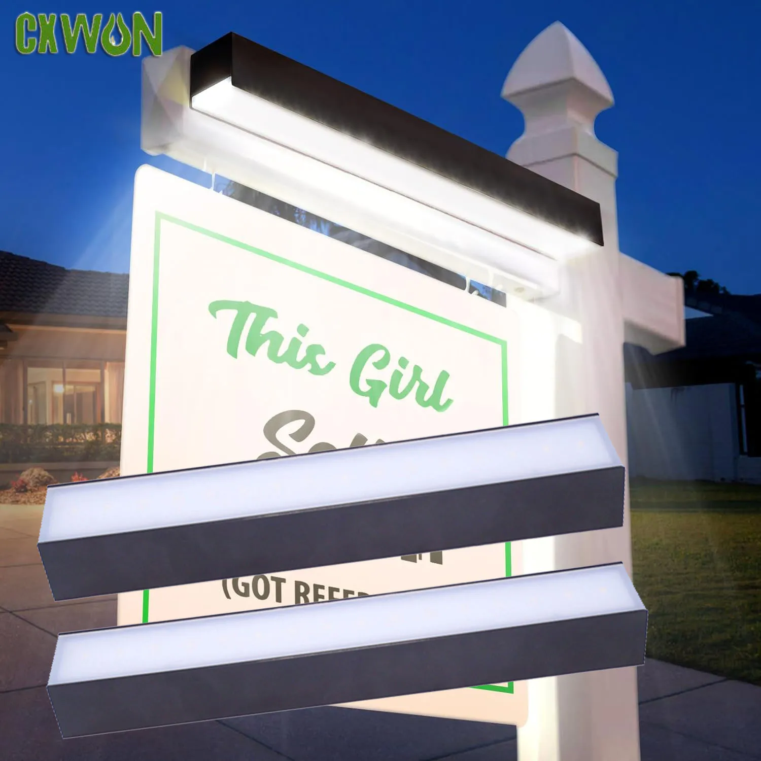 Outdoor Solar Sign Light Ultra Bright Address Lights Waterproof 2PCS Wall Lamp LED Garden Decoration Solar House Number Light