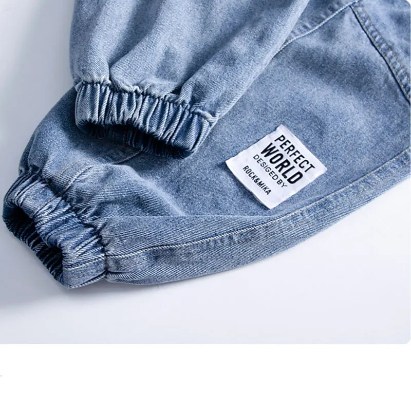 Boy Cargo Jeans New Children Denim Pants for Boys Loose Trousers Spring Autumn