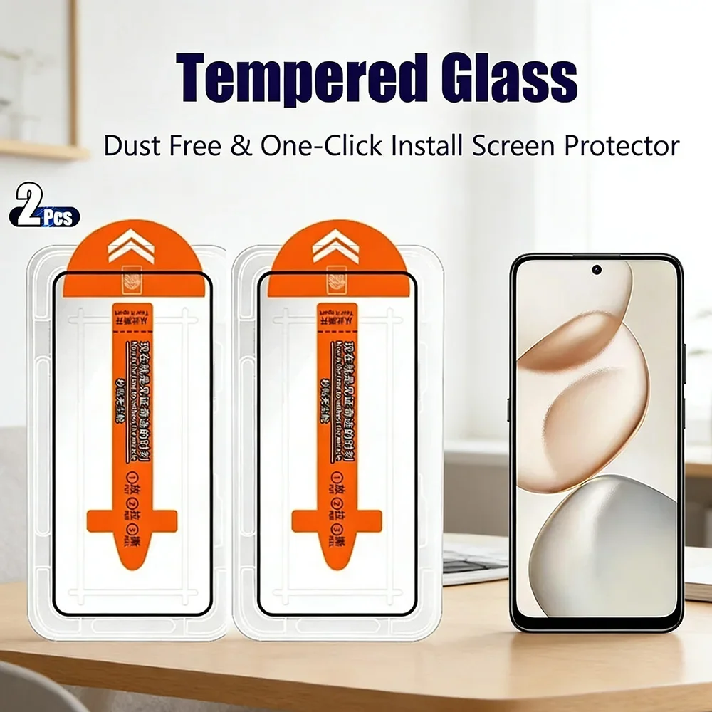 Premium Tempered Glass HD Screen Protector - 2 Pack, Dust-Proof Installation