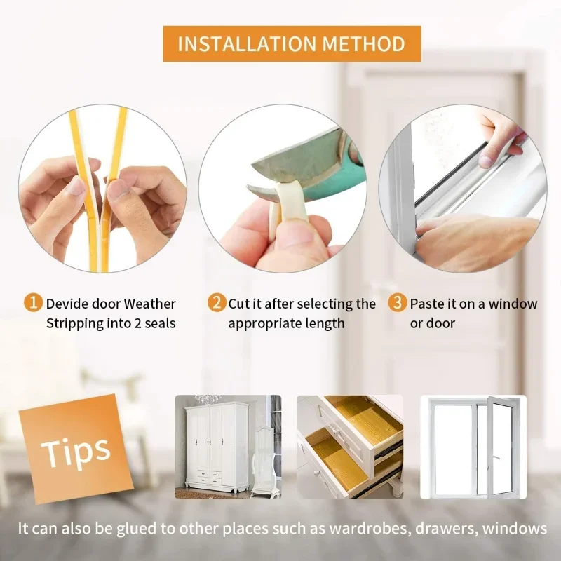 20m Door Weather Stripping Sealing Anti-Collision Rubber Seal Draught Excluder Tape Self Adhesive door seal strip sealing strip tape window seal strip sealing tape sealing strip rubber seal strip rubber door weatherstripping door weatherstripping