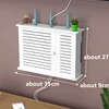 Wireless Wifi Router Shelf Storage Box Wall Hanging Wood-Plastic Organizer Box Cable Power Bracket Organizer Box DIY Home Decor 1