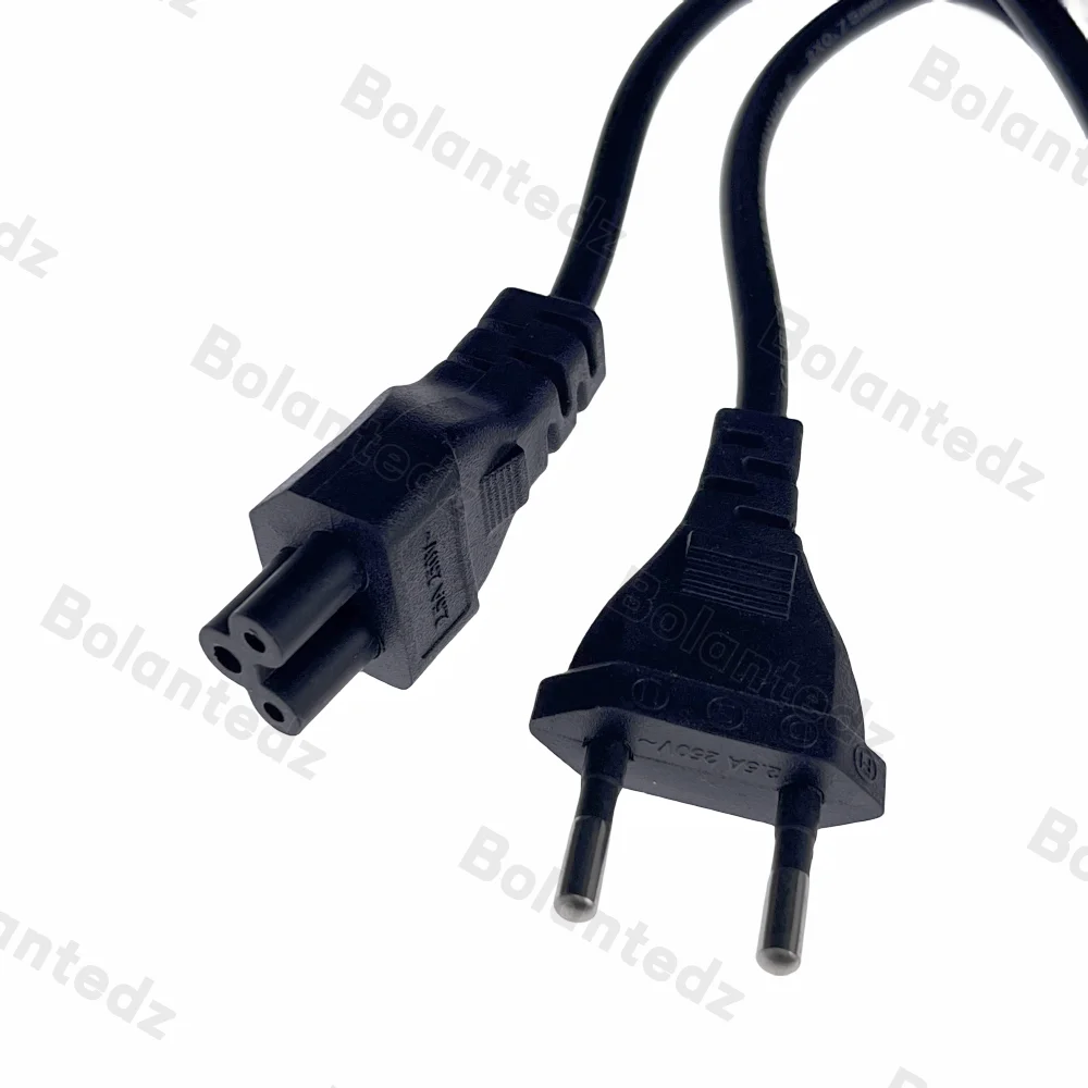 Power Cord AC Power Cord EU Euro US IEC C5 Cloverleaf 1.2m 4ft For AC Adapters Laptop Notebook