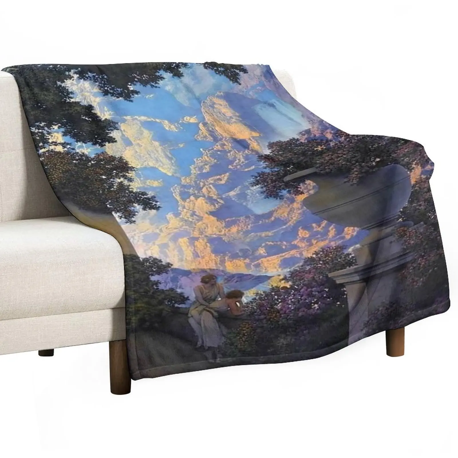 

Sunrise (1933) - Maxfield Parrish Throw Blanket Loose Blanket Single Blanket Quilt Blanket