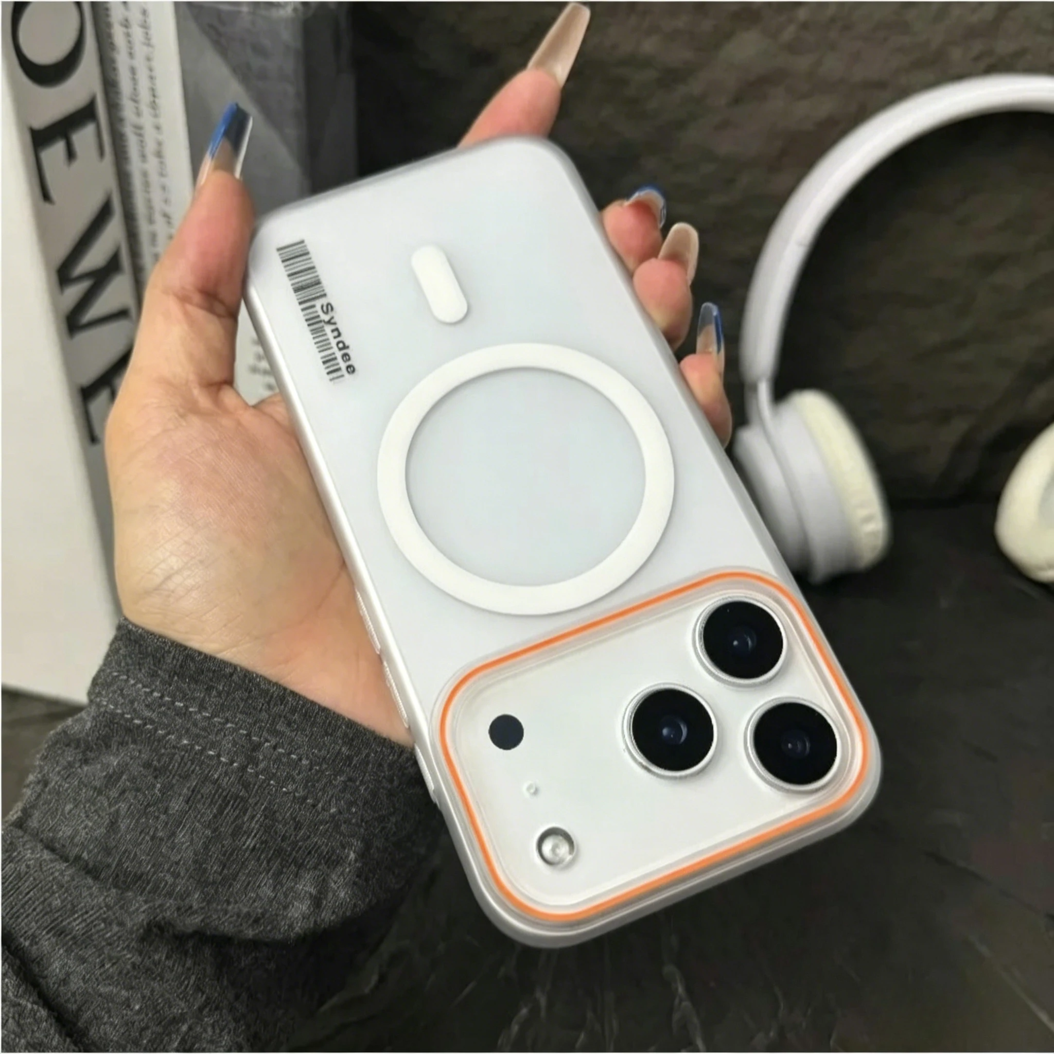 MagSafe Compatible Matte Hard PC Shockproof Phone Case with Wireless Charging and Bumper Protection