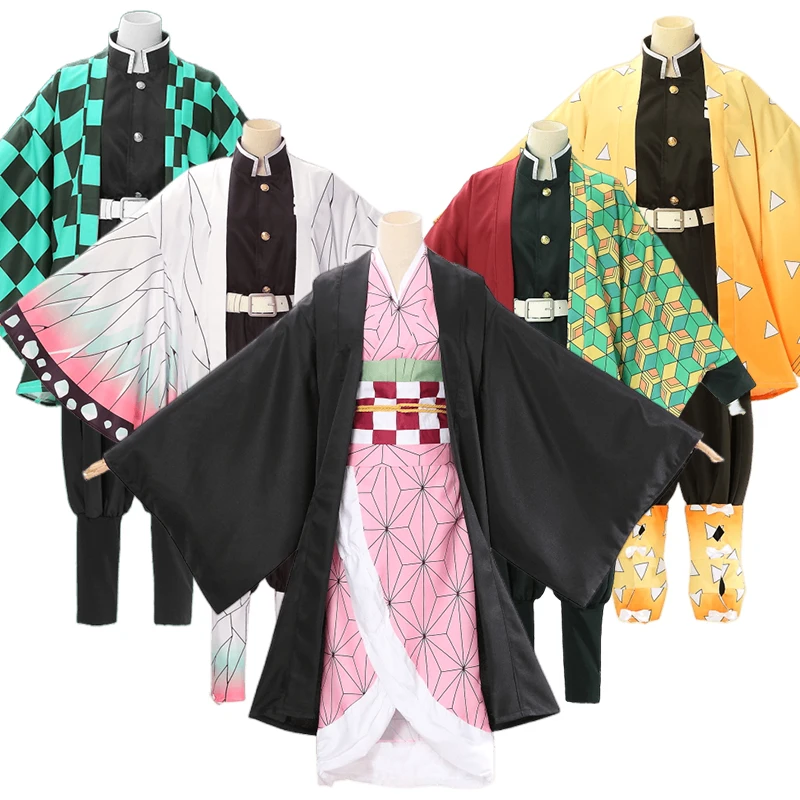 Ghost Blade Demon Killer Costume Da Gioco Per Bambini, Kimono Giapponese, Kimetsu No Yaiba, Costume Di Halloween Cosplay