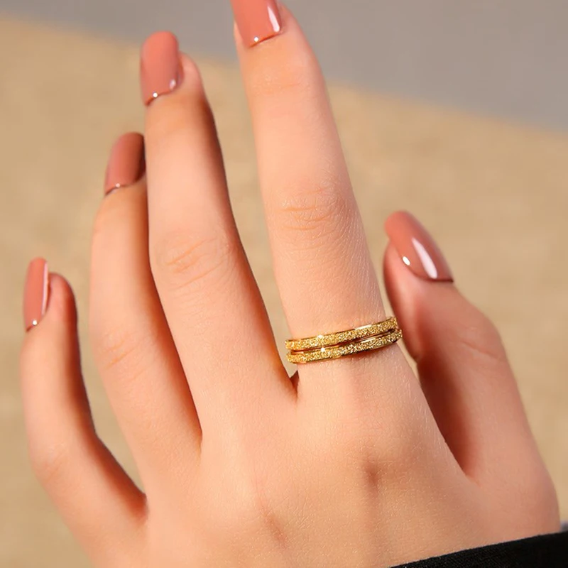 Aveuri Stainless Steel Ring Promise Ring For Couples Jewellery For Wom