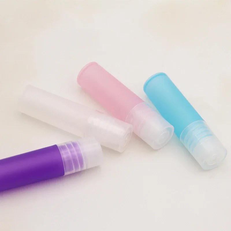 20/50Pcs Empty Perfume Roller Ball Bottle Frosted Plastic Liquids Oil Container Refillable Bottles Sample Test Vial Travel Set