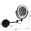 Bathroom Makeup Mirrors Wall Extending Folding Double Side LED Light Magnification Bath Mirror  Hotel Folding Bathroom Mirror 6