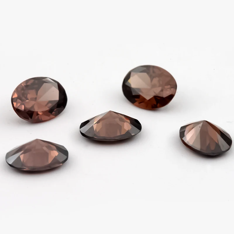3x5~10x12mm ovale Form Zirkonia synthetische Edelsteine 5A lose CZ Steine grün meer blau Kaffee Rhodolith Tansanit Farbe – Detail 12