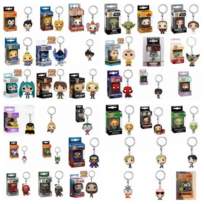 Funko Pop New Star Wars Yoda Princess Leia Pocket Pop Portachiavi Giocattolo Arachidi Marvel Scarlet Witch Spider Man Toys Figure L06