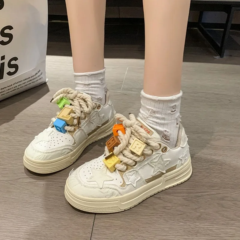 2024 Women Shoes For Men Tennis Star Punk Hip-hop Skateboard Fashion Male Sneakers Couples Outdoor Sports Casual