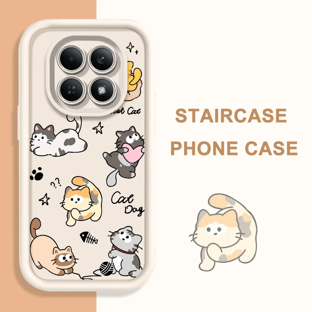 Cute Cat Staircase Soft Phone Case Cover