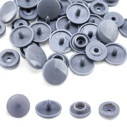 Bulk Plastic Snap Buttons for DIY Clothing and Accessories (Gray Snap Button)
