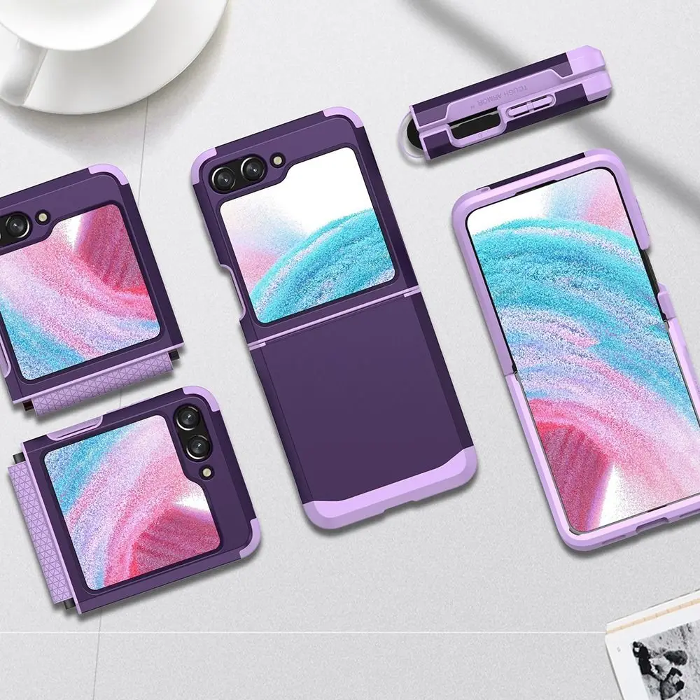 Z flip 3/4/5 fall für samsung galaxy z flip4 z flip3 scharniers chutz panzerung stoßfest schützende handy hülle abdeckung z flip – Detail 12