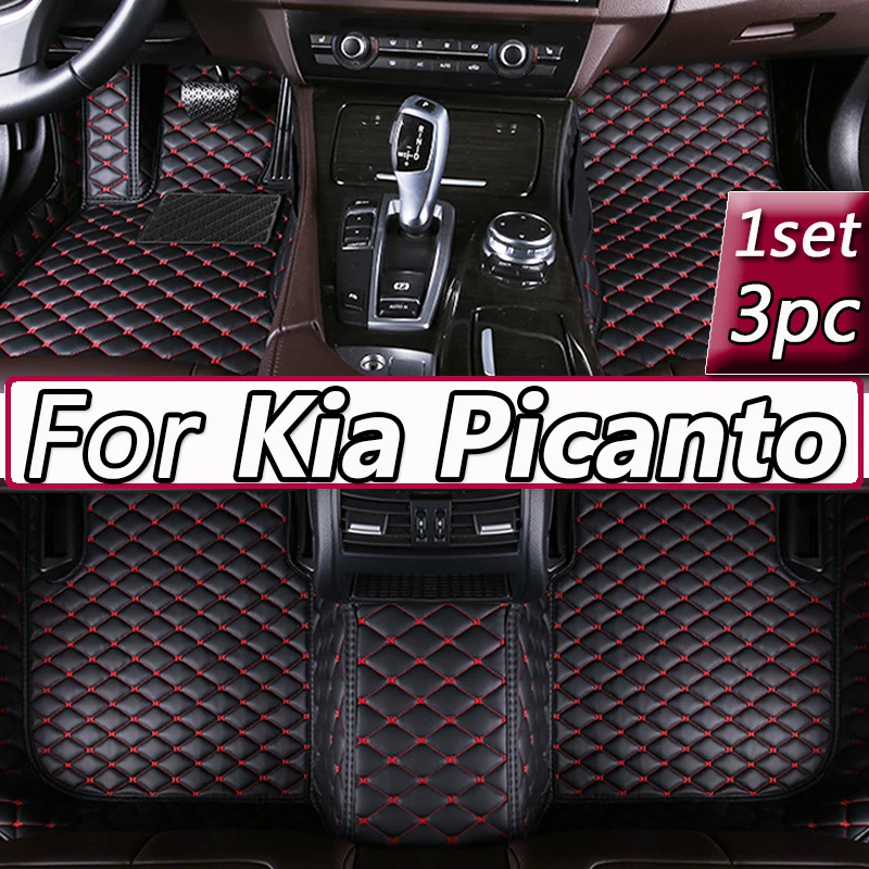 

Car Mats Floor For Kia Picanto Morning Grand Eko Taxi JA 2017~2022 Waterproof Leather Mat Car Mats Tapis Voiture Car Accessories