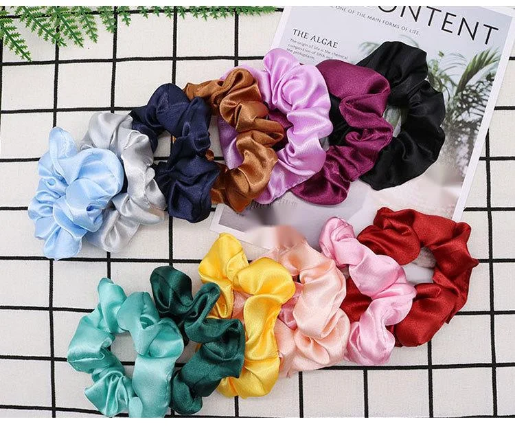Large Intestine Headband Ins Simple And Versatile French Complexion Ding Silk Satin Hair Accessory_voghion.com