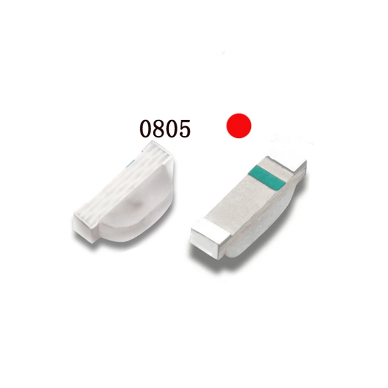 

1000PCS SMD LED Lamp Bead 0805 Side Red Light-emitting Diodes 0802