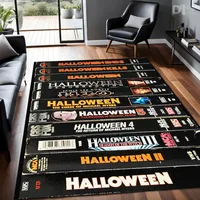 Horror Movie Carpet for Living Room Bedroom Retro Movies Halloween Movie Series Rug Movie Room Decor Non Slip Popular Gift Rug 1