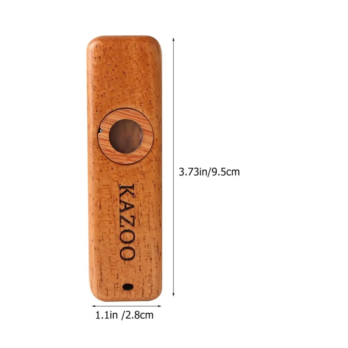 Kazoo In Legno Vintage Con 4 Membrane - Strumento Musicale Portatile Per Bambini E Registrazione - Foto 12