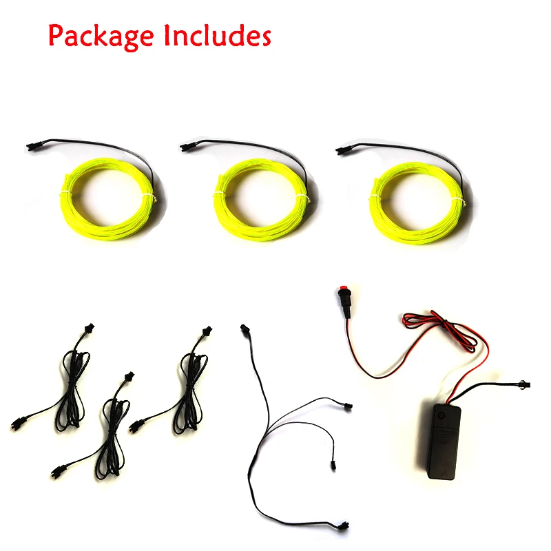 DIY Glowing Costume Accessory EL Wire Blinking Neon Light Material Self-Make Fluorescent Clothing Led Rope Tube Perfoemance