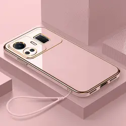 Luxury Square Plating Shockproof Phone Case - Premium Back Cover for Realme Narzo N53 (Gs6D pink)