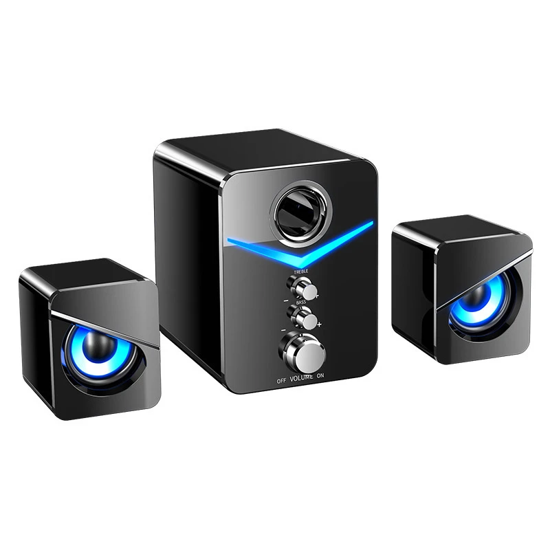 Computer Speakers Usb Wired Desktop Combination Speaker LED Luminous HiFi Stereo Sound Music Bass Surround Subwoofer Audio