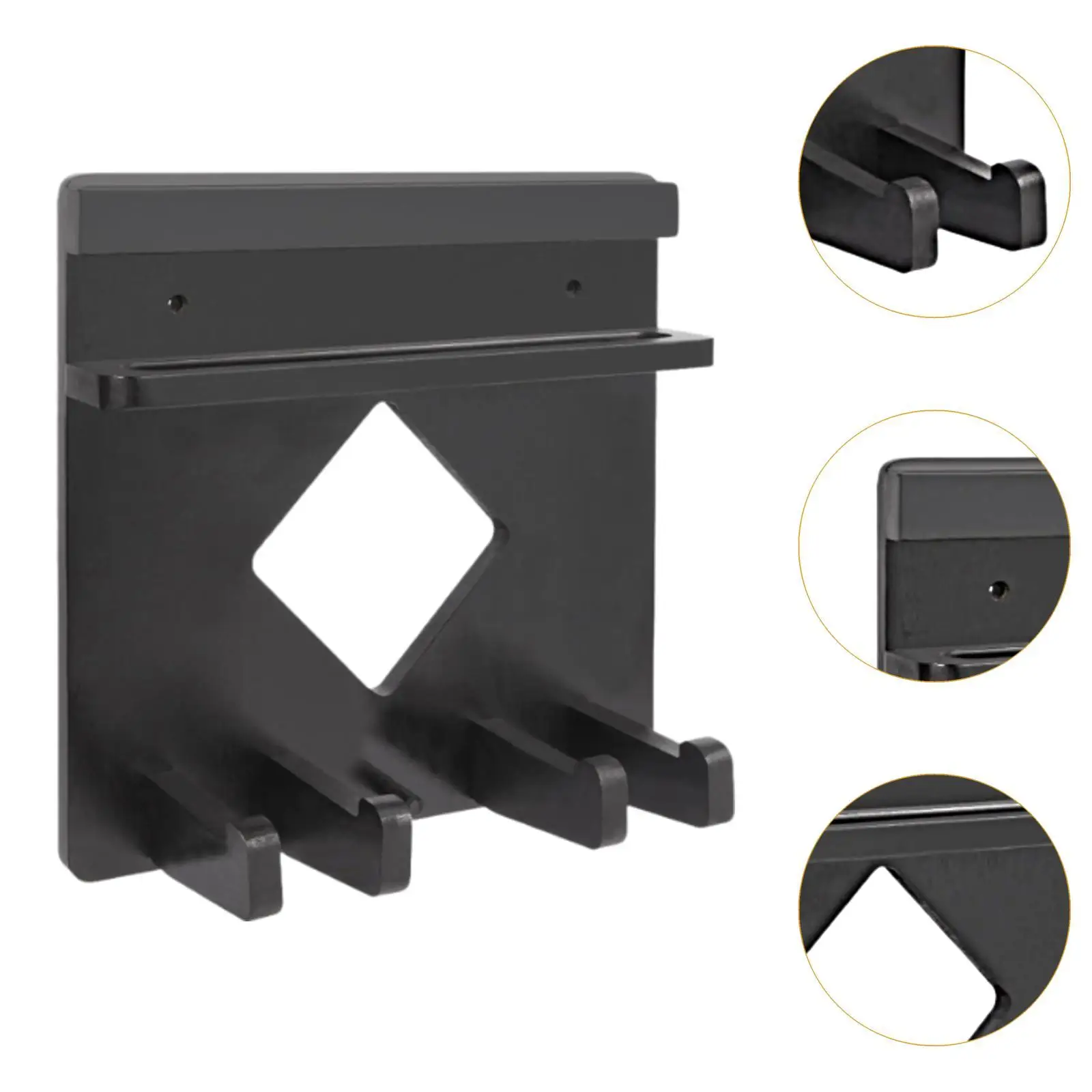 Paddle Holder Storage Rack for Table Tennis Racket for Bar with Ping Pong Ball Storage Holds 8 Paddles Wood Wall Rack