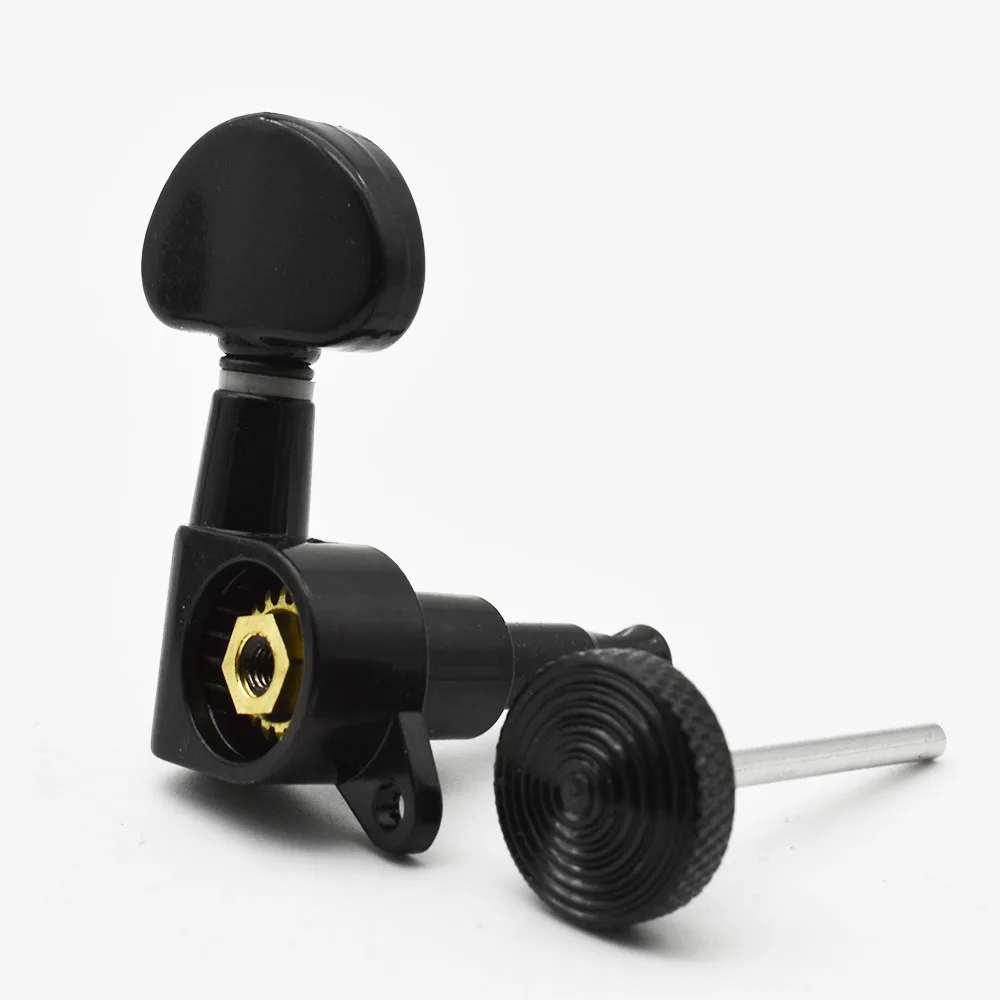 1pcs Black Locking String Guitar Tuners Tuning Keys Pegs Machine Heads Threaded Bushings for Electric Guitar