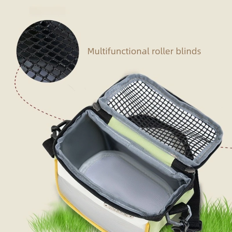 Borsa da Trasporto Portatile per Piccoli Animali, Traspirante, per Viaggi e Gite, Borsa a Tracolla per Criceti e Ricci, Accessori per Esterni - immagine 3