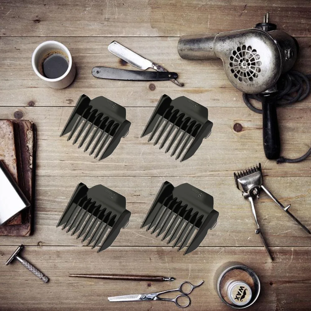 

4Pcs Limit Comb Replacement Combs Trimmer Head Limit Comb for Philips Hair Clipper 3mm 5mm 7mm 9mm,Black