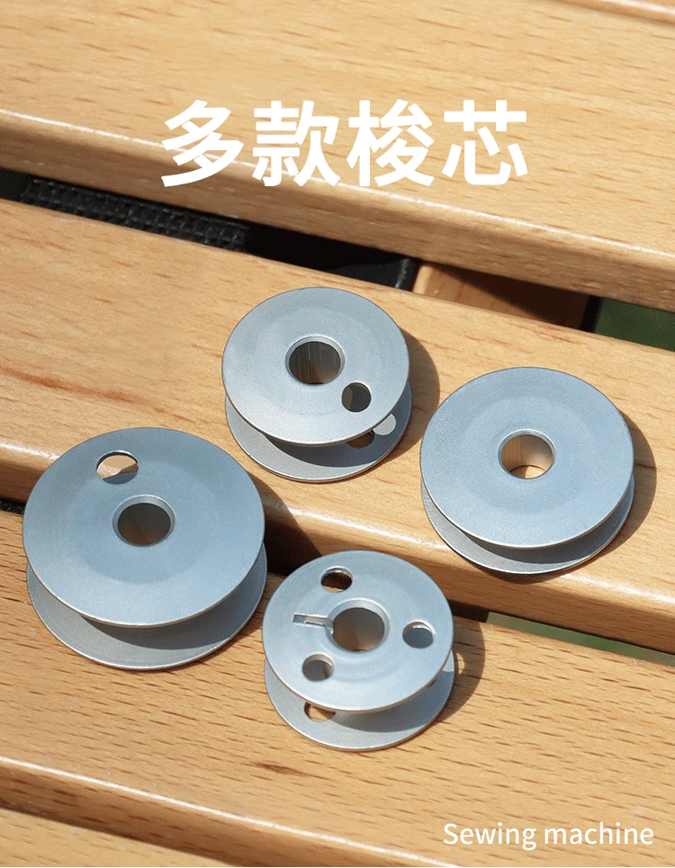 Description Picture 2 of item100PCS White Alumina Bobbin Three Holes 22mm 25mm 28mm for 1182 1162 781 591 Double Needle Lockstitch Industrial Sewing Machine