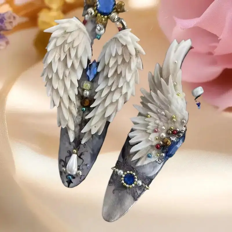 1개 귀여운 나비 날개 실리콘 네일 몰드 재사용 가능 템플릿 스탬핑 3D DIY 디자인 네일 아트 부품 장식 도구